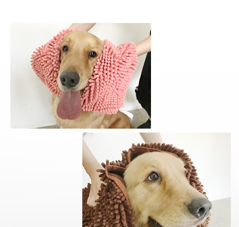 Hình ảnh Khăn tắm chó mèo Dạng khăn bông lau mình cho thú cưng sau khi tắm Có thể làm mền đắp cho mèo
