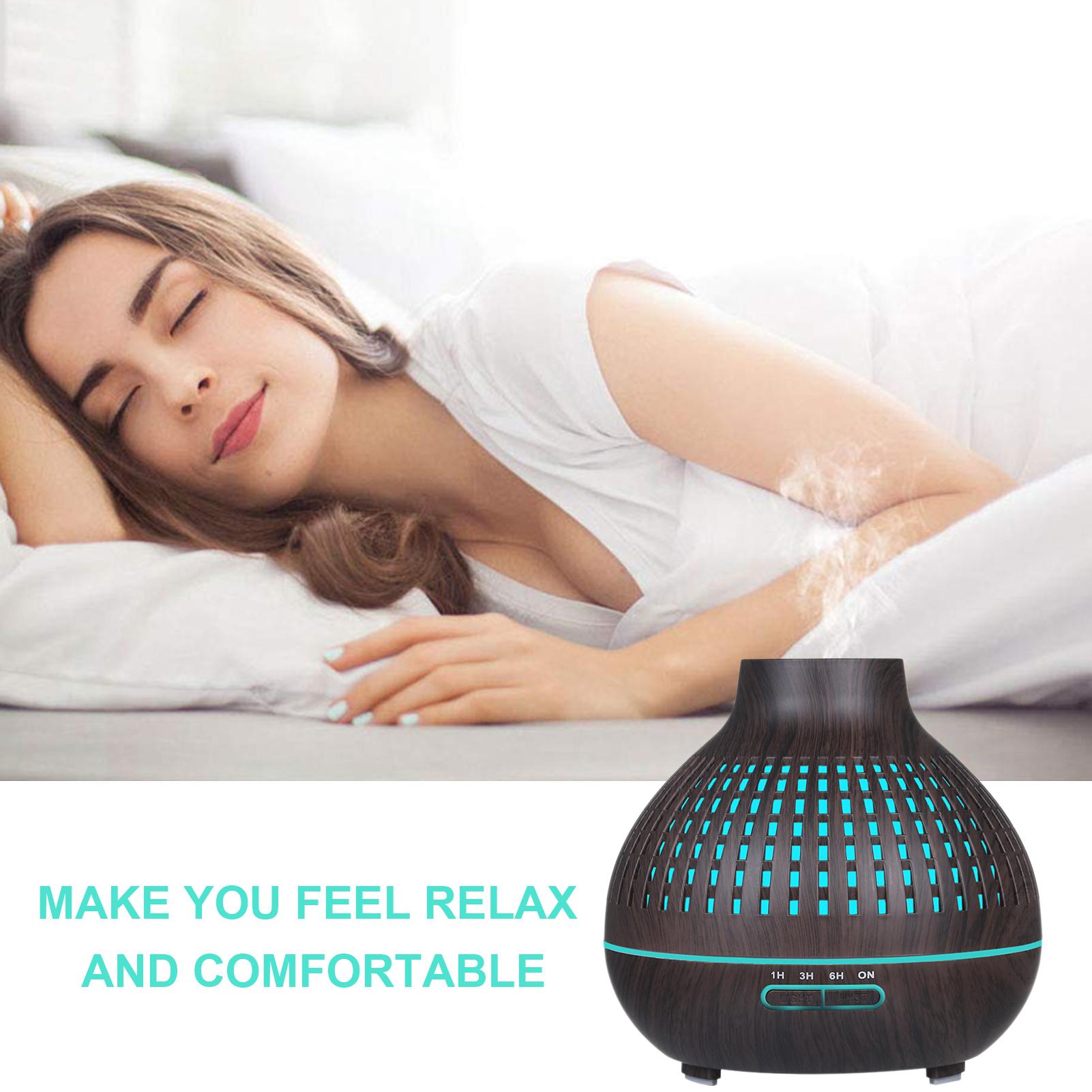 Máy Làm Ẩm Không Khí Âm Thanh Bằng Sóng Siêu Âm Với Bộ Điều Khiển Từ Xa 7 Đèn Đầy Màu Sắc 400Ml