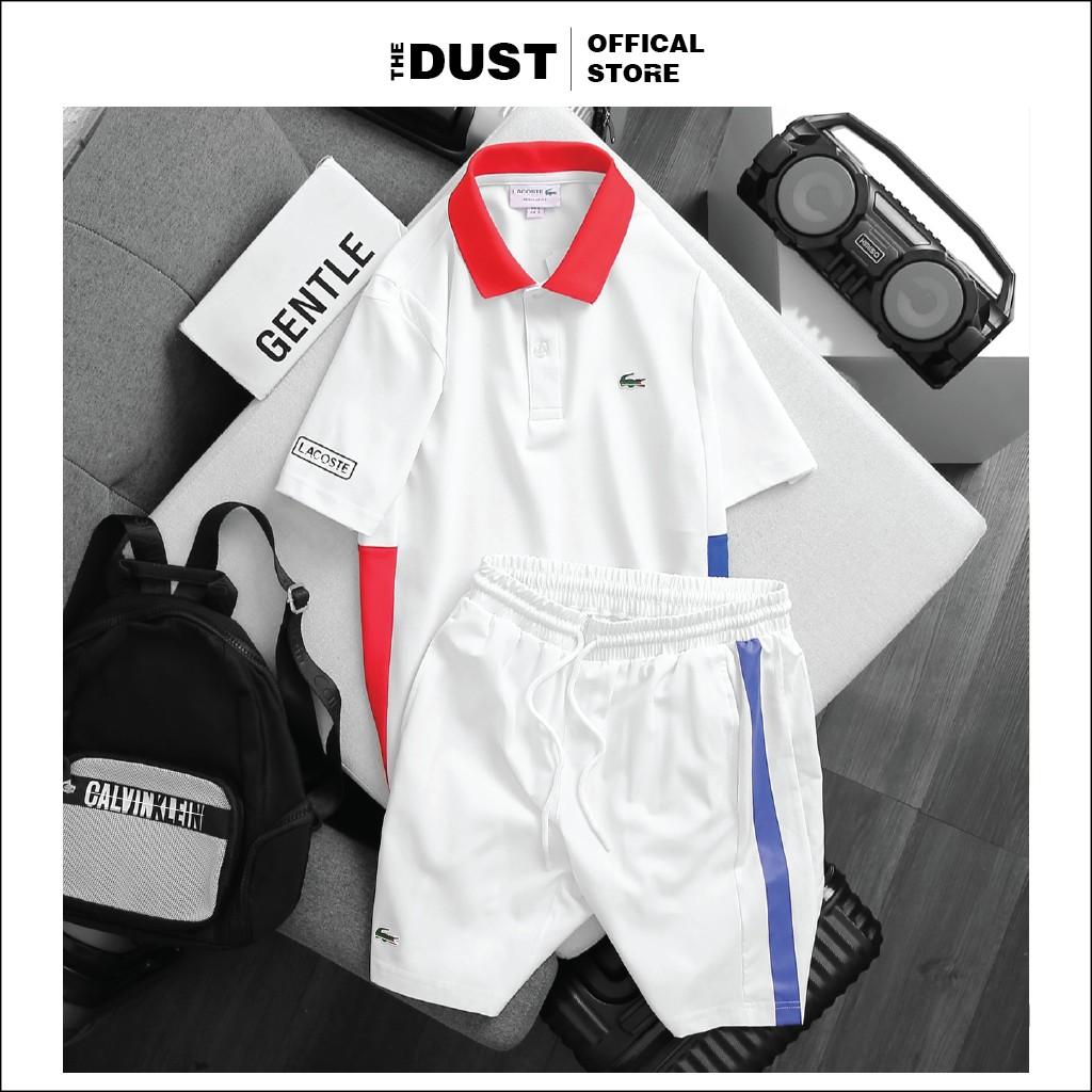 Bộ quần áo thể thao nam phối màu LCT, chất vải cotton cao cấp chống nhăn, thoáng mát, thấm hút mồ hôi - THE DUST