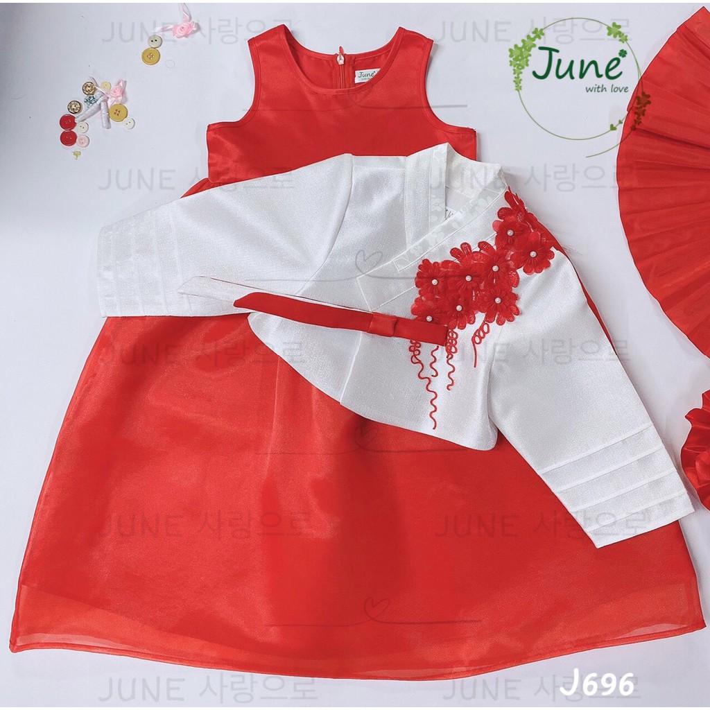 Váy Đầm Bé Gái Phong Cách Hàn Quốc - Thiết Kế Kiểu Dáng Handbok Cách Điệu Siêu Đáng Yêu