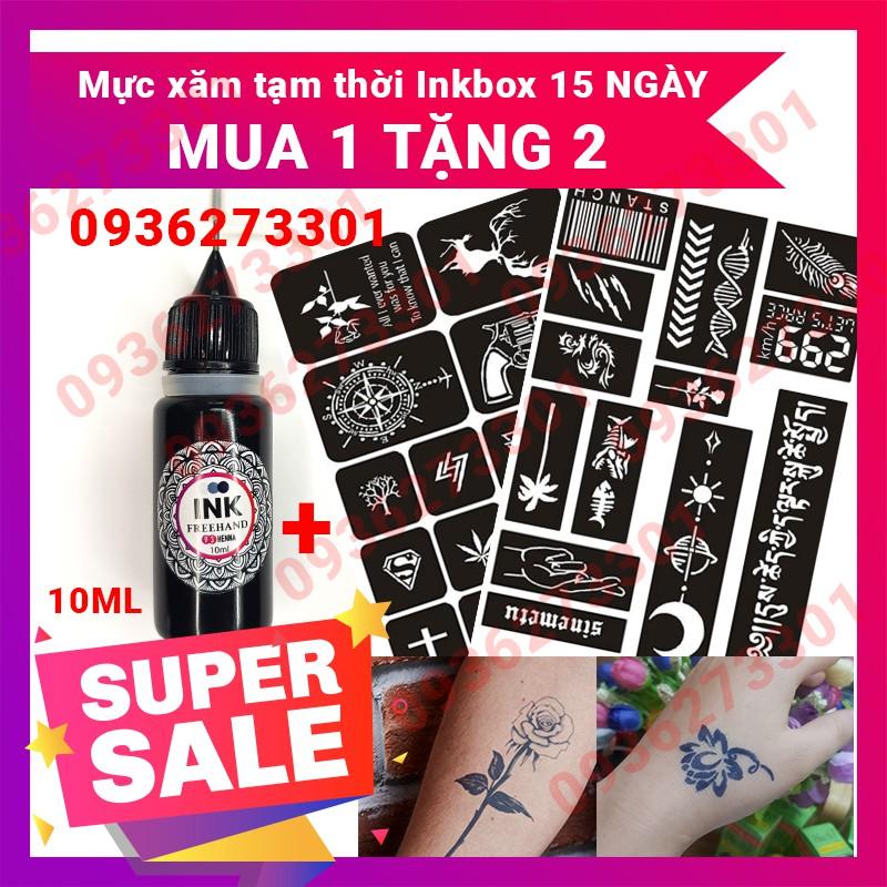 Hình xăm tạm thời 15 ngày cực chất tặng kèm mực xăm