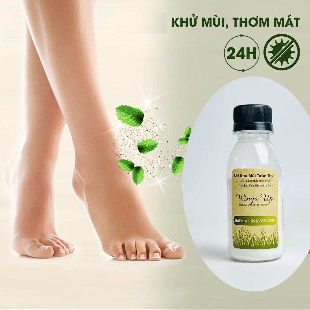 Bột khử mùi Toàn Thân - ngăn mùi hôi nách, làm sáng vùng da dưới cánh tay, khô thoáng tức thì