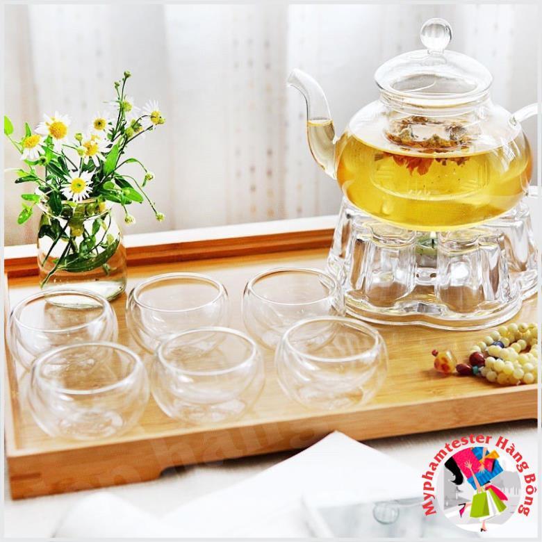Set ấm chén thuỷ tinh