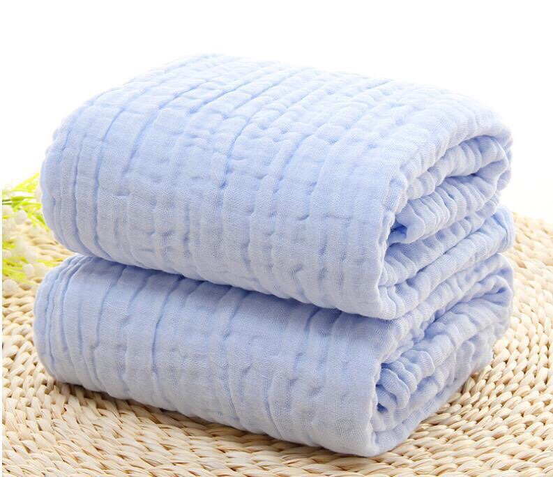 Khăn xô nhăn 6 lớp cao cấp xuất Nhật màu trơn