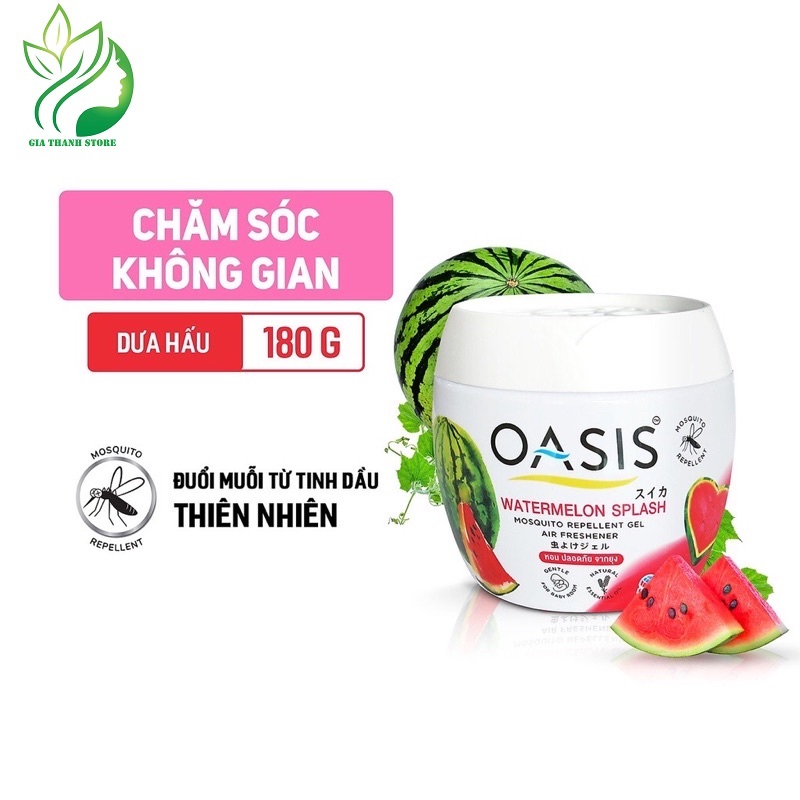 Sáp thơm đuổi muỗi OASIS , Sáp thơm phòng khử mùi phòng ngủ, nhà vệ sinh toilet, ô tô với mùi hương tự nhiên 180g siêu tiện lợi