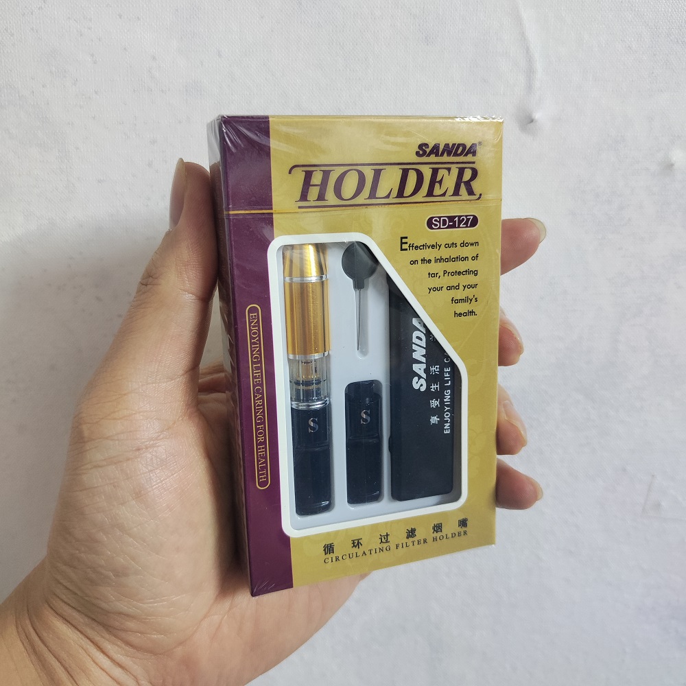 Bộ Tẩu Lọc Khói Thuốc Sanda D127 Có Hộp Đựng Bảo Vệ Sức Khoẻ