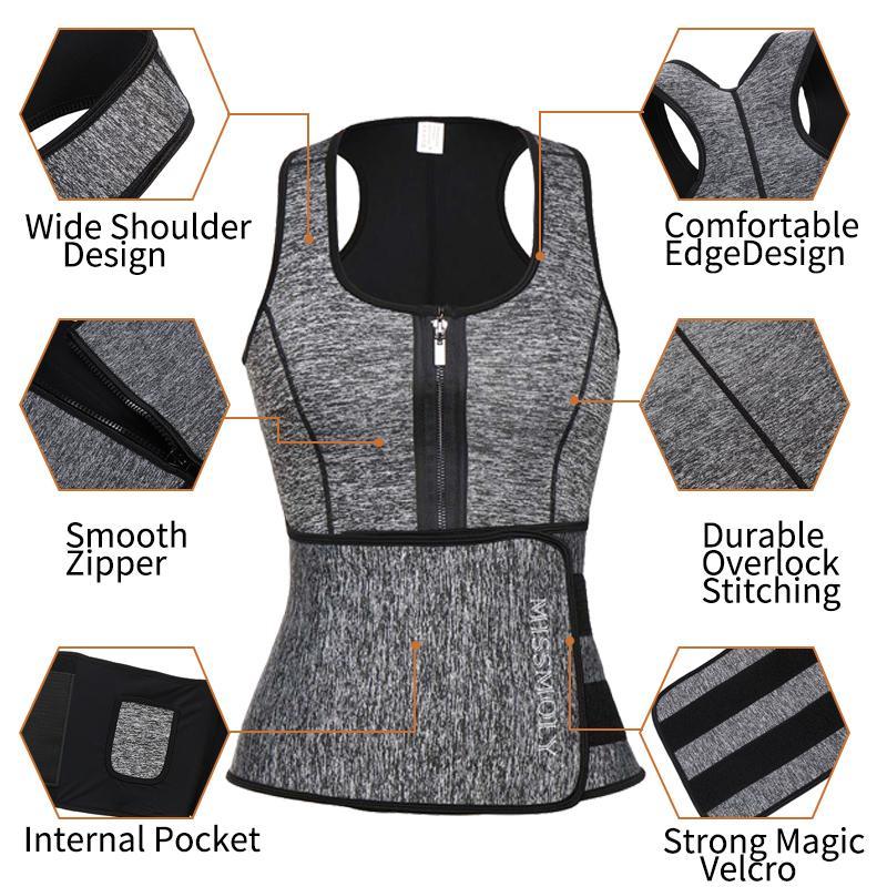 Phụ Nữ Neoprene Eo Huấn Luyện Mồ Hôi Xông Hơi Phù Hợp Với Vòng Eo Cincher Giảm Béo Áo Vòng Dây Có Thể Điều Chỉnh Tông Đơ Cắt Dây Bể Định