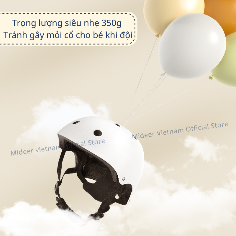 Đồ bảo hộ tay chân kèm mũ cho bé Mideer Protective Clothing Bike, đồ chơi vận động cho bé