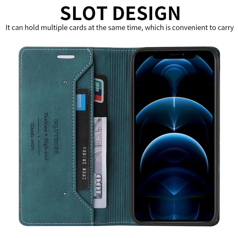 Bao Da Nắp Gập Có Ngăn Đựng Thẻ Chống Trộm Cho Iphone 6 7 8 Se2 Plus X Xs Xr 11 12 Mini Pro Max