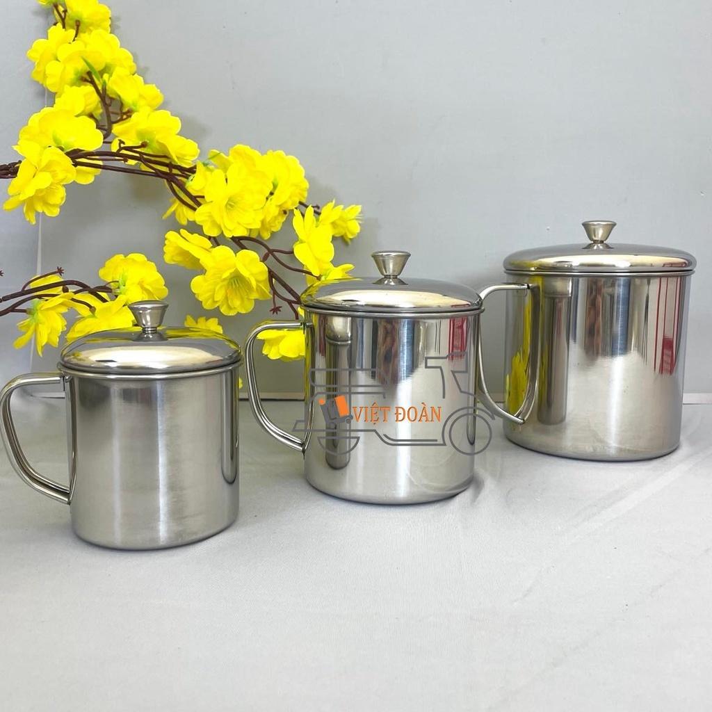 CA INOX SUS 304 CÓ NẮP 1LIT , 500ml, 250ml , CỐC UỐNG NƯỚC, TÁCH uống trà, cà phê - kiểu dáng sang trọng