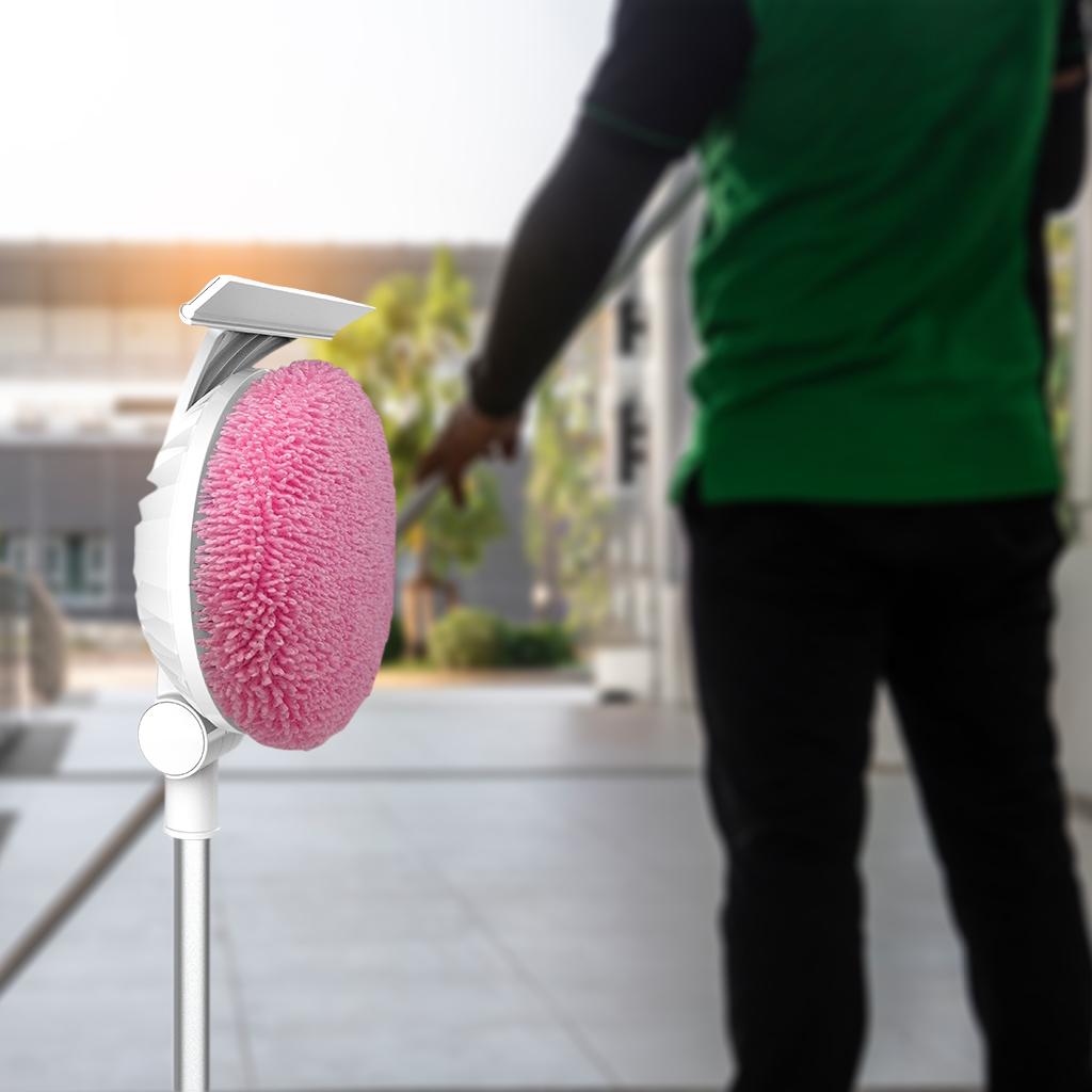 Electric Mop Window Cleaner Telescopic Handle Cordless Clean Mop Pink