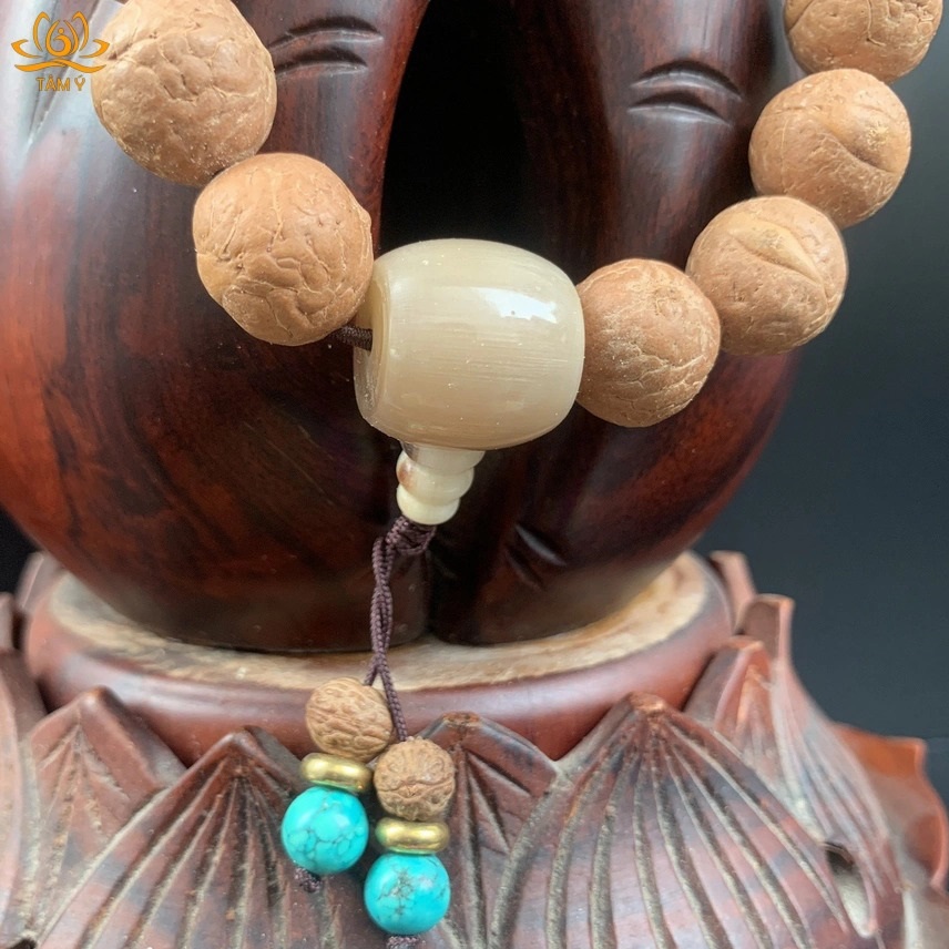 Chuỗi 14 Hạt Đeo Tay Bồ Đề Phật Nhãn Nepal, Size Hạt 14-15mm