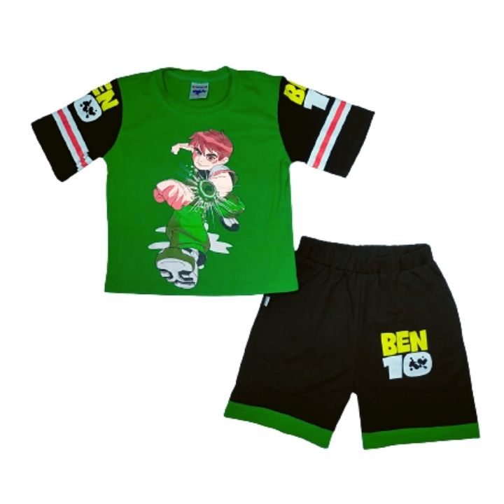 Đồ bộ bé trai hình Ben 10 từ 10-58kg. Chất thun cotton thấm hút mồ hôi-Kiến Lửa