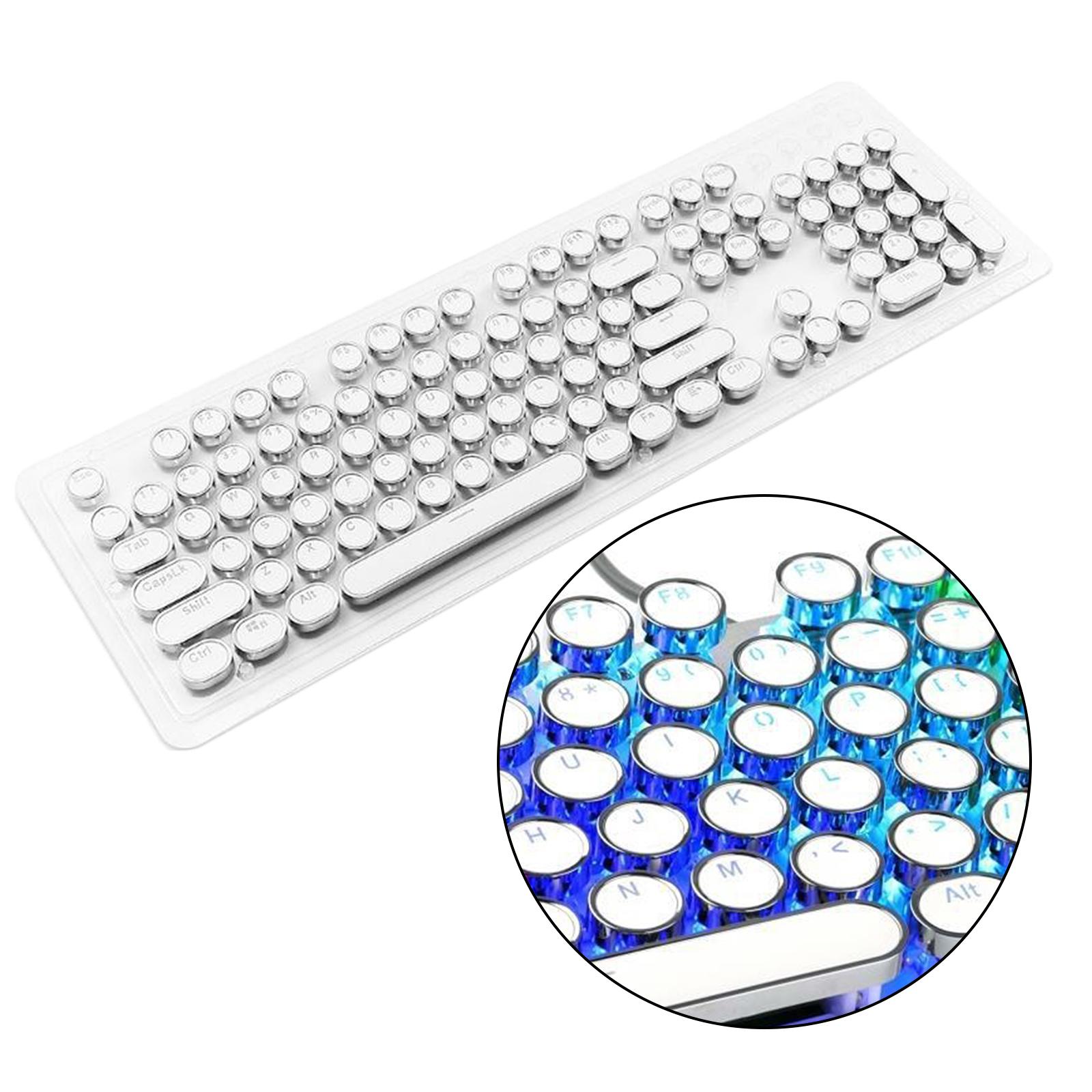 Round Keycaps - Double Shot PBT Keycap Set with Translucent Layer, for Mechanical Keyboards, Full 108 Key Set