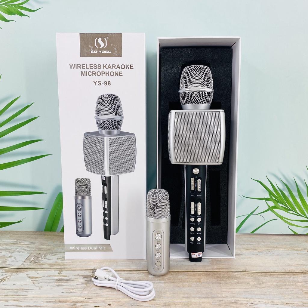 Micro Karaoke Bluetooth YS98 Kèm Mic Hát Song Ca và Loa 3 in 1 kết hợp hát cực hay - Bảo hành 6 tháng