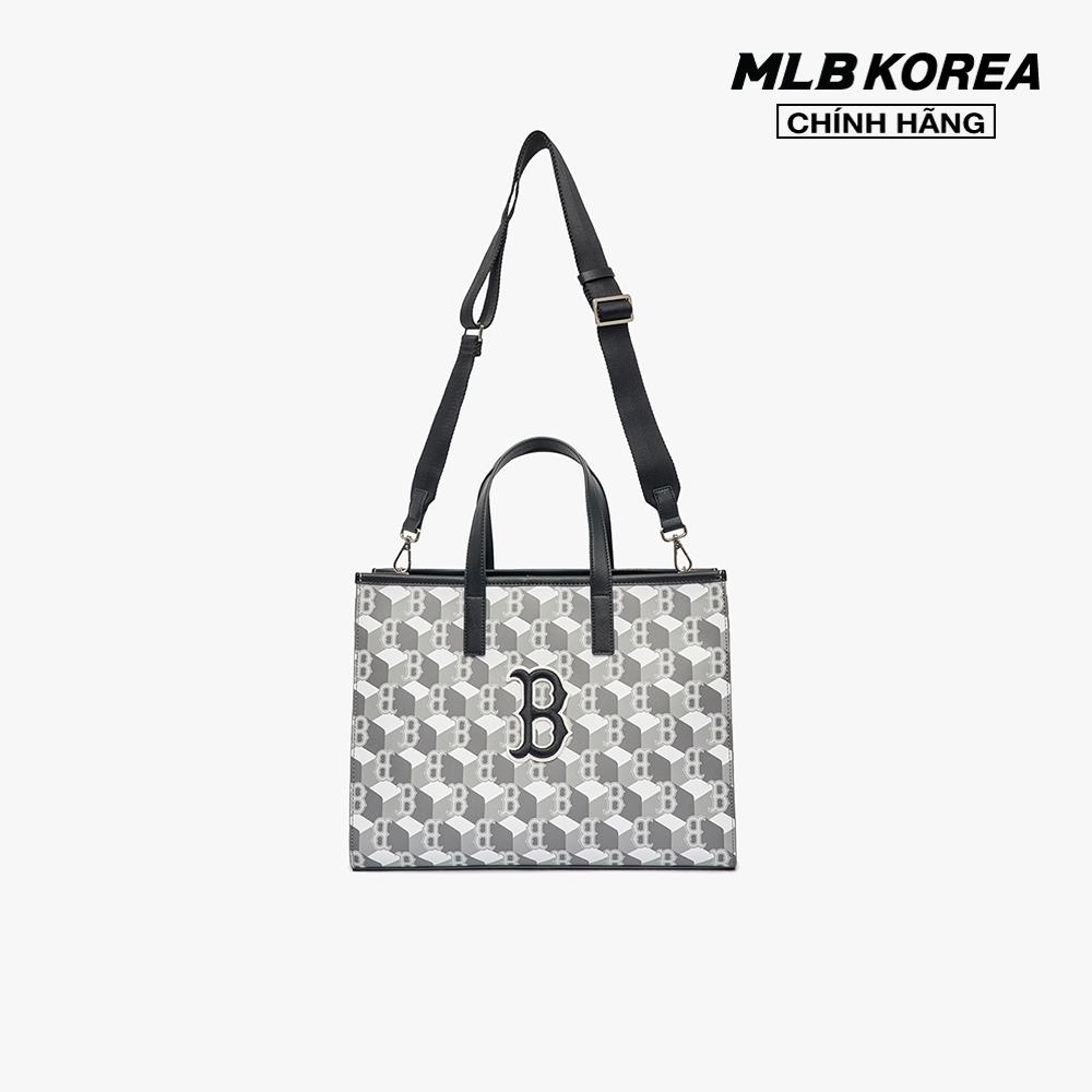 MLB - Túi xách chữ nhật Cube Monogram Medium 3AORM042N-43GRS