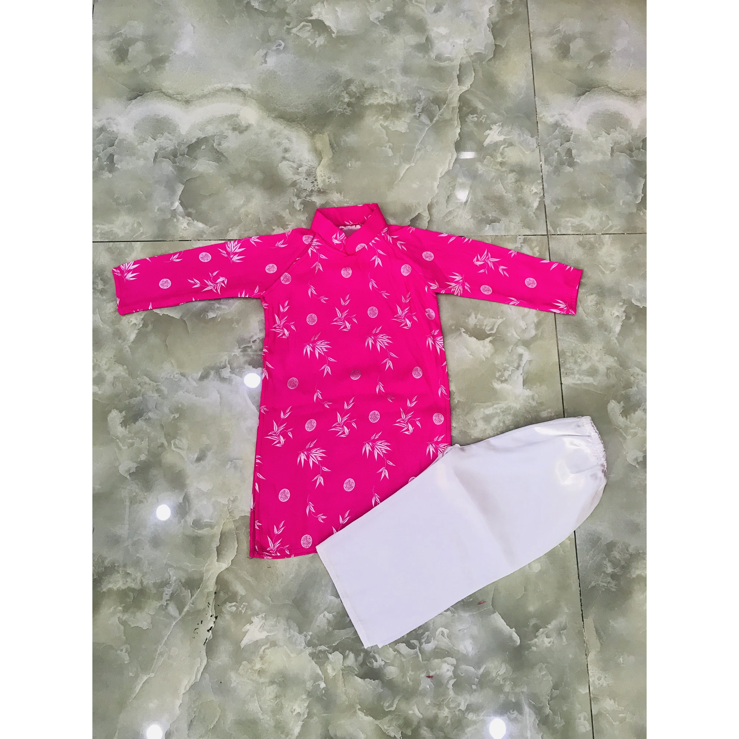 Bộ áo dài gấm Thái tuấn cho bé gái 2-8 tuổi