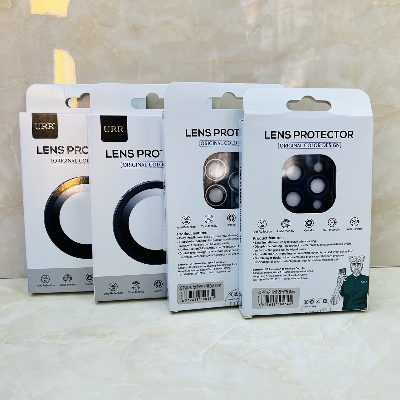 Cường lực dành cho camera iPhone 15 Pro Max URR- hàng chính hãng