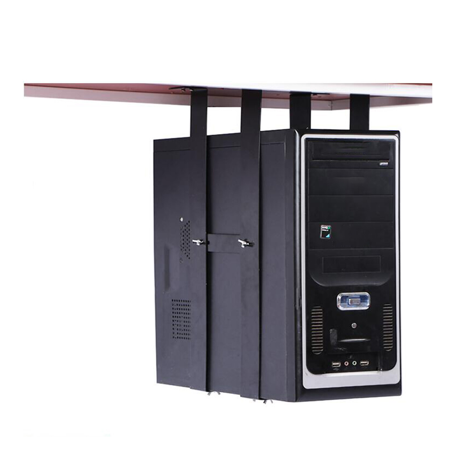 Giá treo máy vi tính dưới bàn Lơ Lửng CarbonSteel Economy black