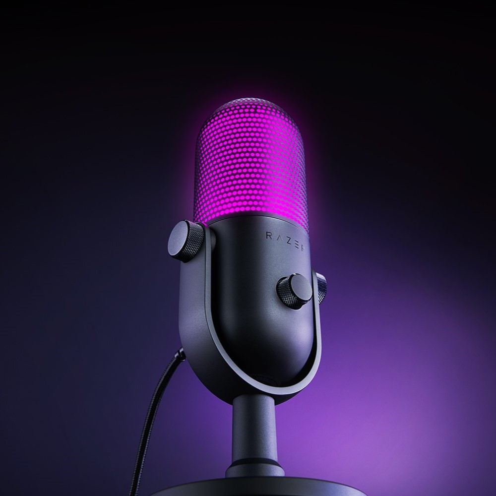 Thiết bị thu âm Razer Seiren V3 Chroma - RGB USB Microphone with Tap-to-Mute_Mới, hàng chính hãng
