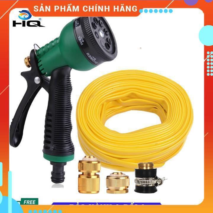 Vòi xịt rửa xe,Vòi phun nước tưới cây tăng áp thông minh 8 chế độ 815621-1 (cút đồng,nối đồng - dây vàng)