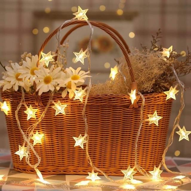 Dây Đèn Fairy Light Hình Sao 6 mét, 40 Bóng Cắm USB