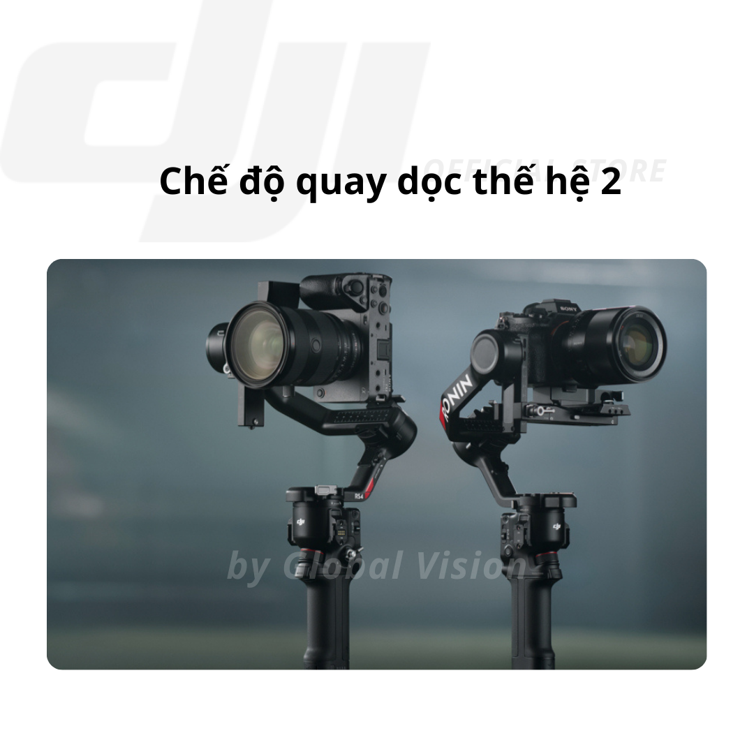 Gimbal máy ảnh DJI RS 4 chống rung cho camera DSLR và Mirrorless tải trọng đến 3kg, quay dọc linh hoạt (DJI RS 4) - Hàng chính hãng