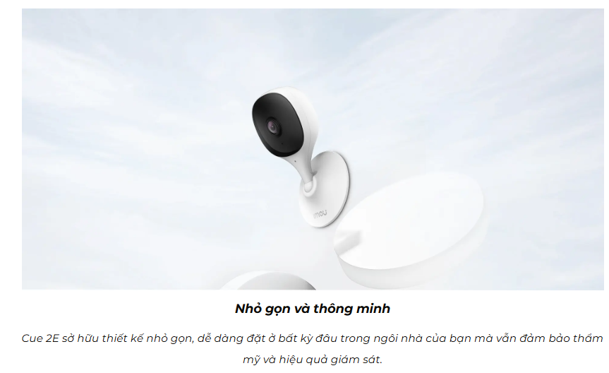 Camera IMOU Cue 2, Camera Wifi độ phân giải 2 megapixel, đàm thoại 2 chiều, phát hiện người bằng AI thông minh - Hàng Chính Hãng