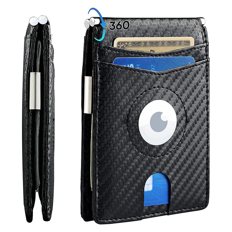 Bóp Nam Đa Năng Lắp Được AirTags Carbon Fiber Wallet RFID
