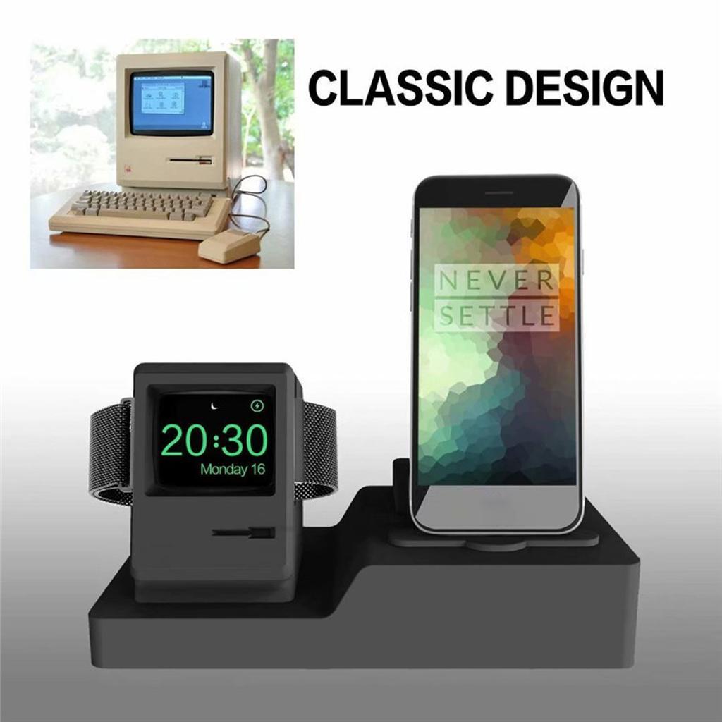 3 In 1 Silicone Charger Stand Charging Dock for iPhone Watch