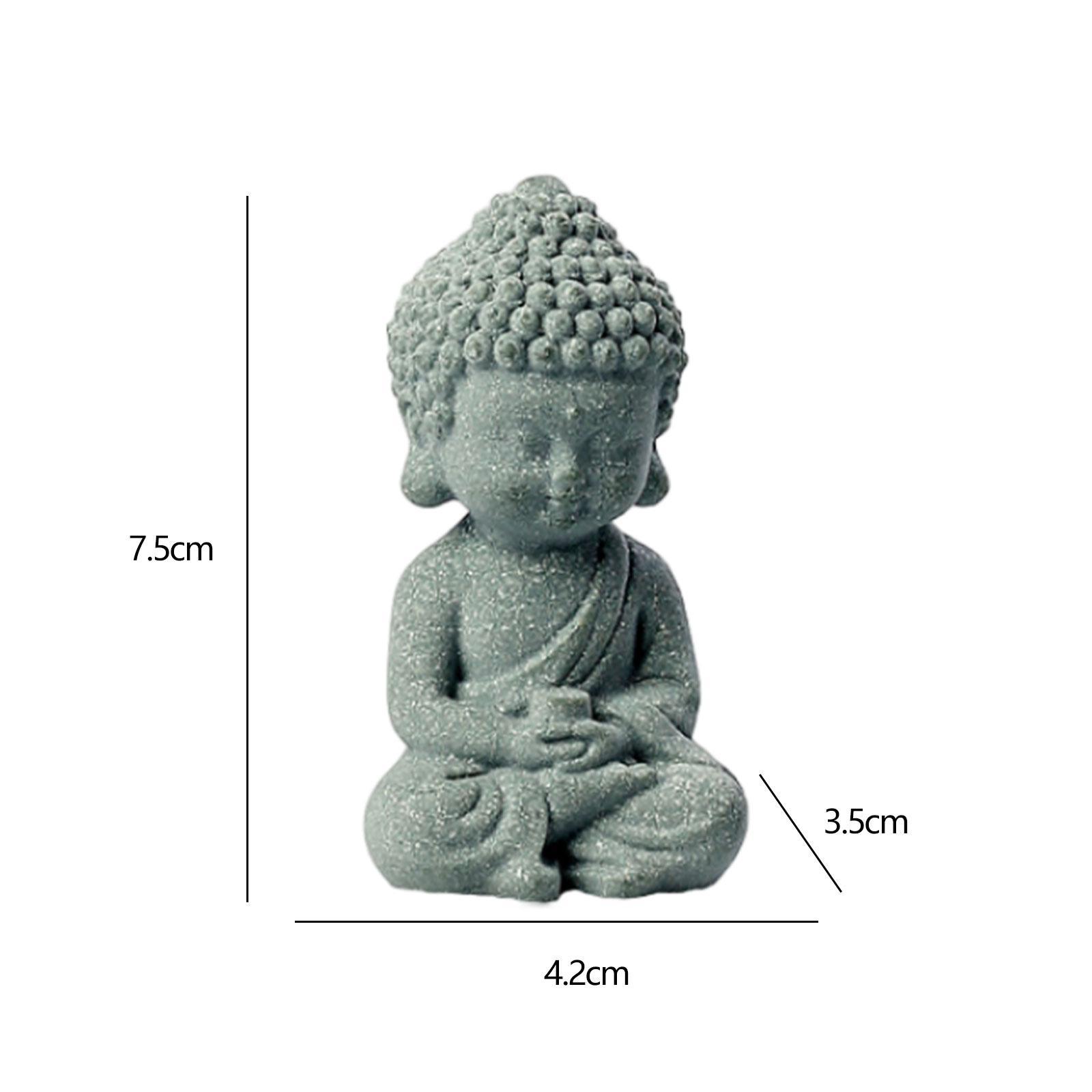 Resin Buddha Statue Miniature Sitting Buddha Statue for Office Hotel Desktop