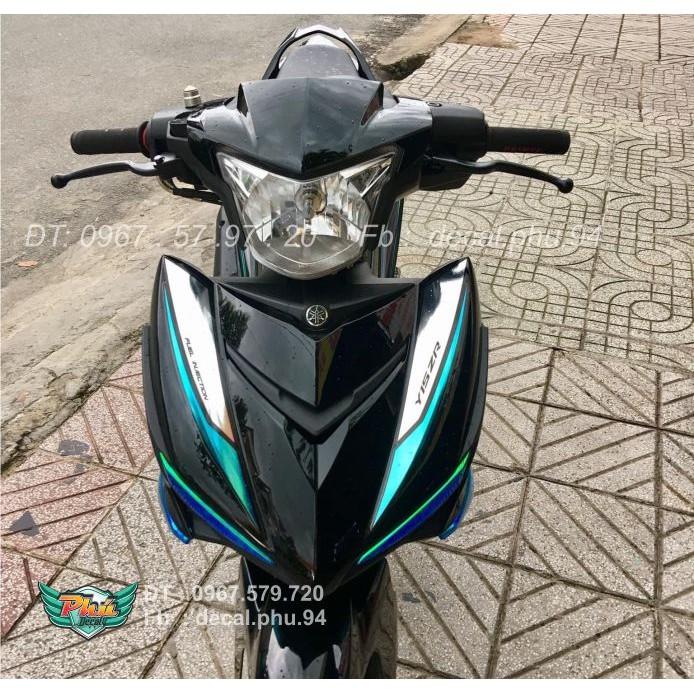 Tem Exciter 150 Y15ZR Đen bạc Crom