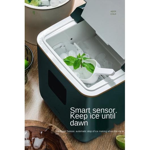 EuroOutlet Máy Làm Đá Viên Tinh Khiết Mini Để Bàn Gia Đình Tùy Chỉnh 2 Size đá ACA sản lượng 15kg/ngày