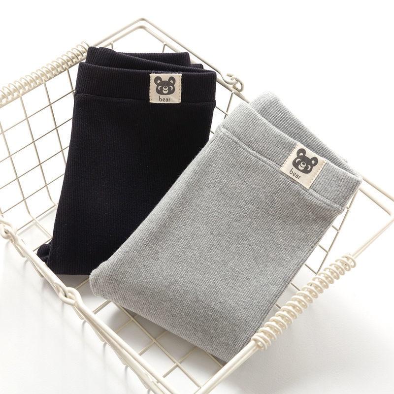 Quần dài - quần legging thun tăm cho bé gái trơn màu mềm và ấm size 100 - 150