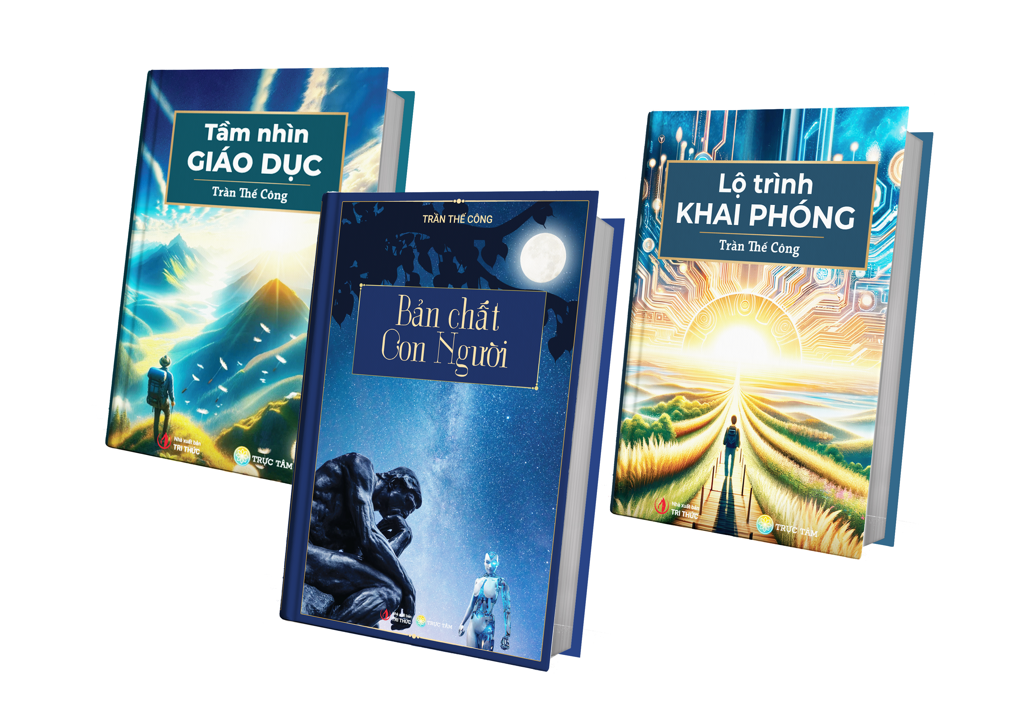 Bộ sách TẦM NHÌN KHAI PHÓNG (3 cuốn, bìa cứng): Tầm Nhìn Giáo Dục + Lộ Trình Khai Phóng + Bản Chất Con Người - Tác giả: Trần Thế Công