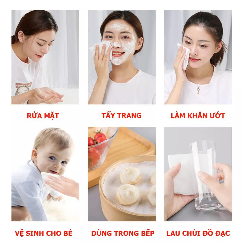 Khăn Mặt Khô, Khăn Lau Mặt Dùng 1 Lần Đa Năng Animerry Tẩy Trang Lau Khô Lau Ướt Siêu Mềm Dai Mịn