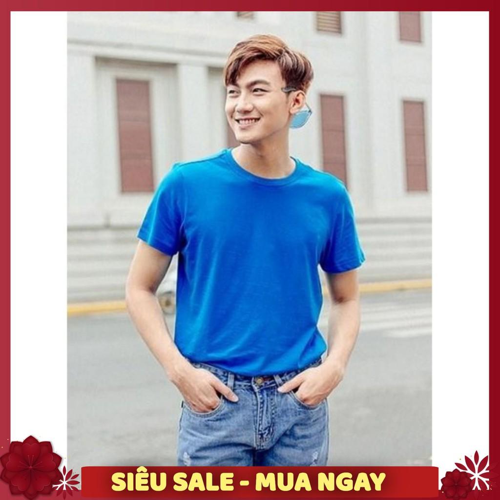 Áo thun trơn nam form rộng phong cách hàn quốc vải poly cotton mịn Nhiều màu đủ size SIÊU SALE