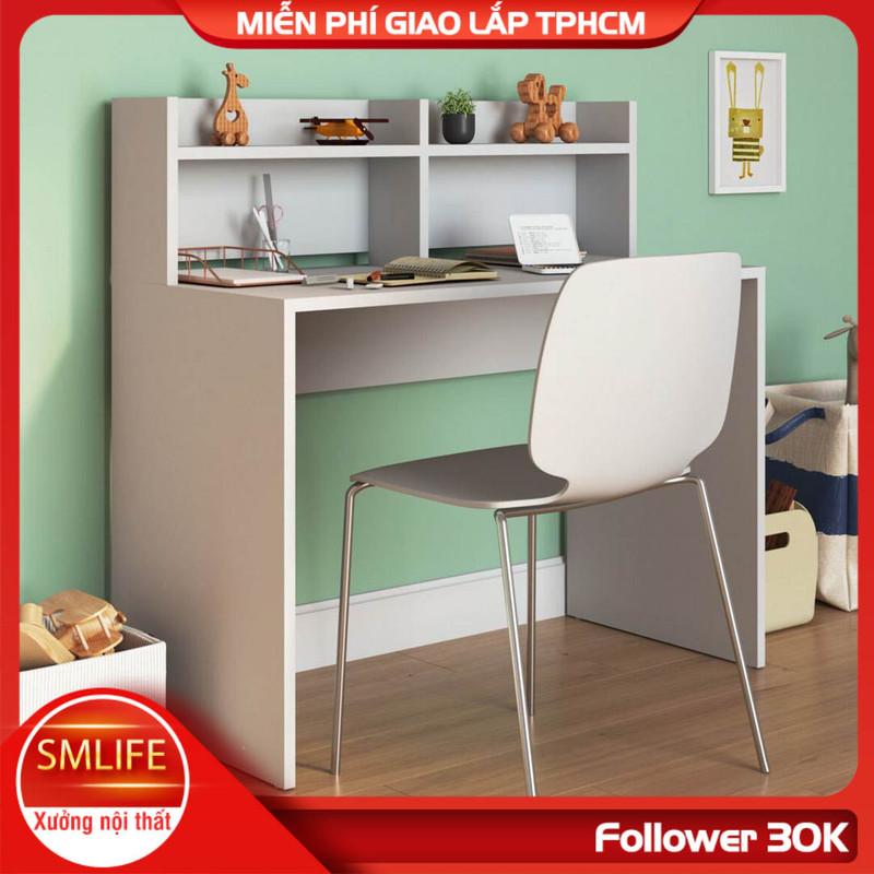 Bàn máy tính liền giá sách SMLIFE Donna