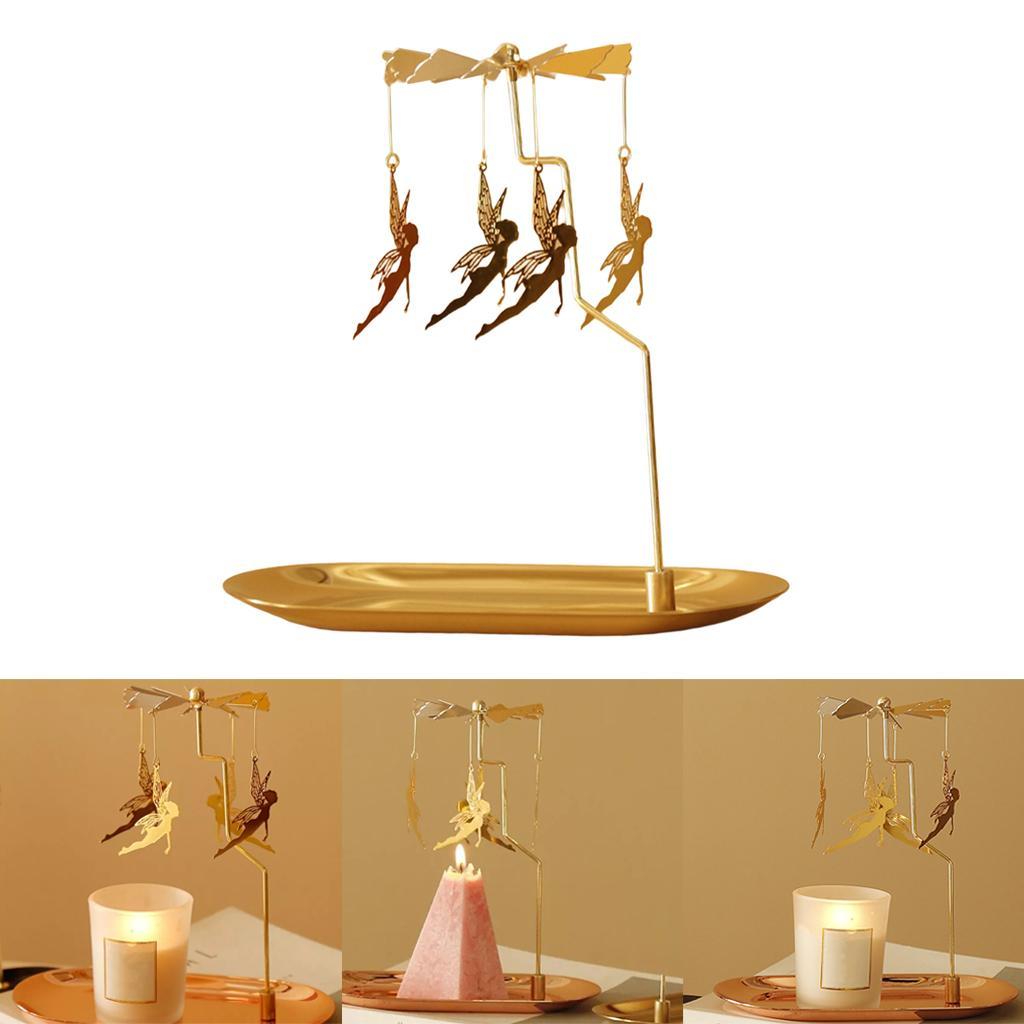 3pcs Candle Holder Rotating Tea Light Holder Stand Decor