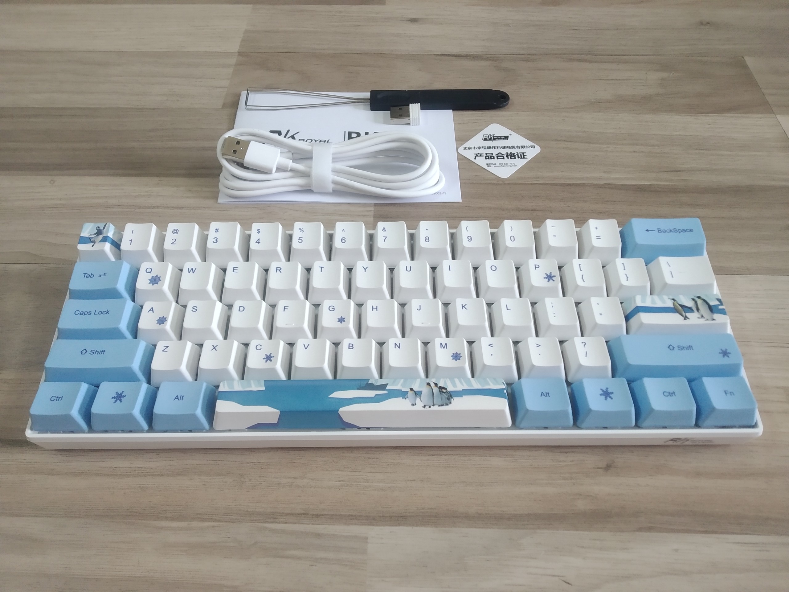 Bàn phím cơ không dây RK61 - Phiên bản giới hạn- Keycap PBT, công nghệ in Dye-sub, nhiều màu sắc, hoạ tiết. Chính hãng Royal Kludge