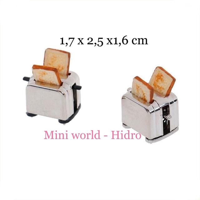 Mô hình máy nướng bánh mì mini trang trí nhà búp bê Bb Baboliy