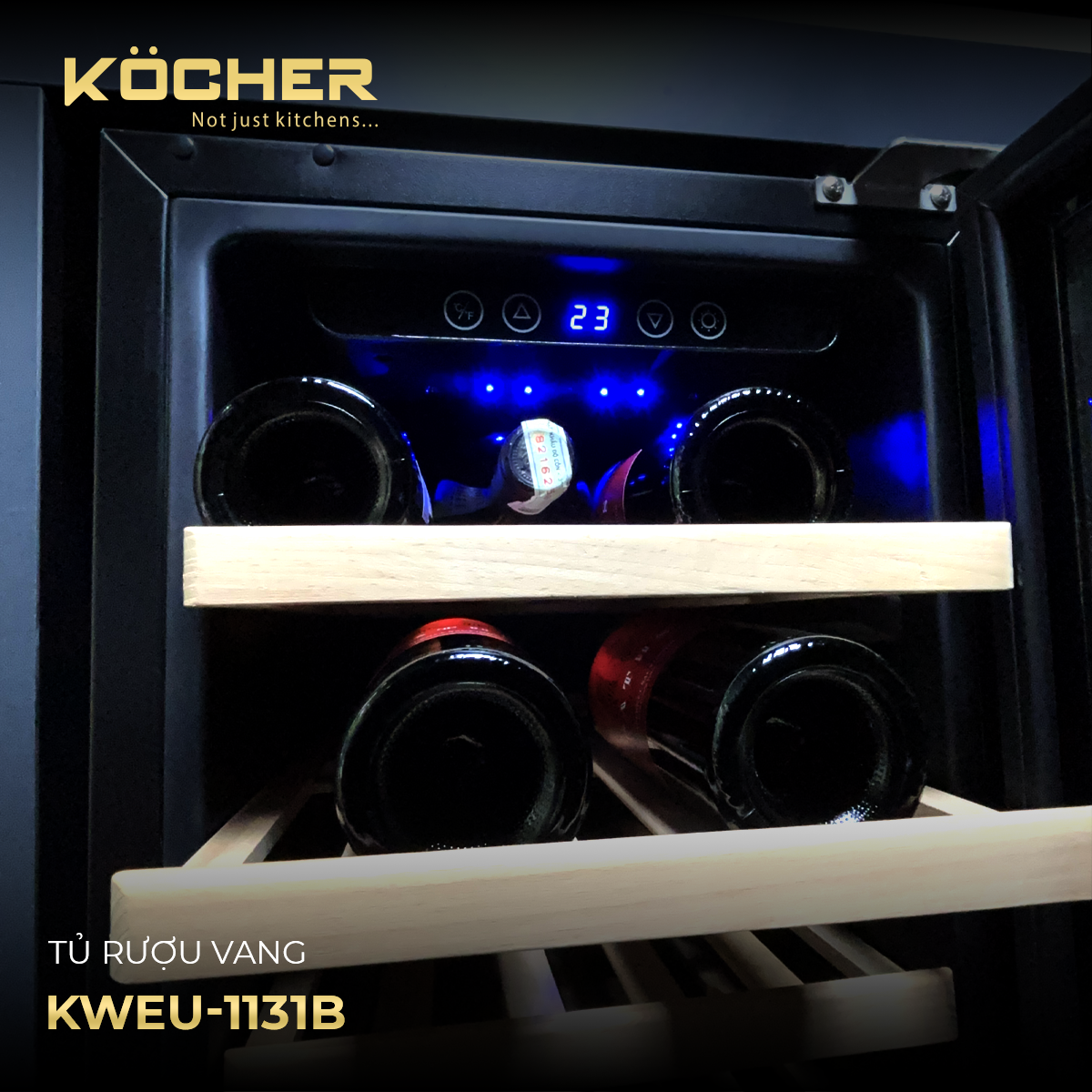 Tủ Bảo Quản Rượu Vang Kocher KWEU-1131B - Hàng Chính Hãng