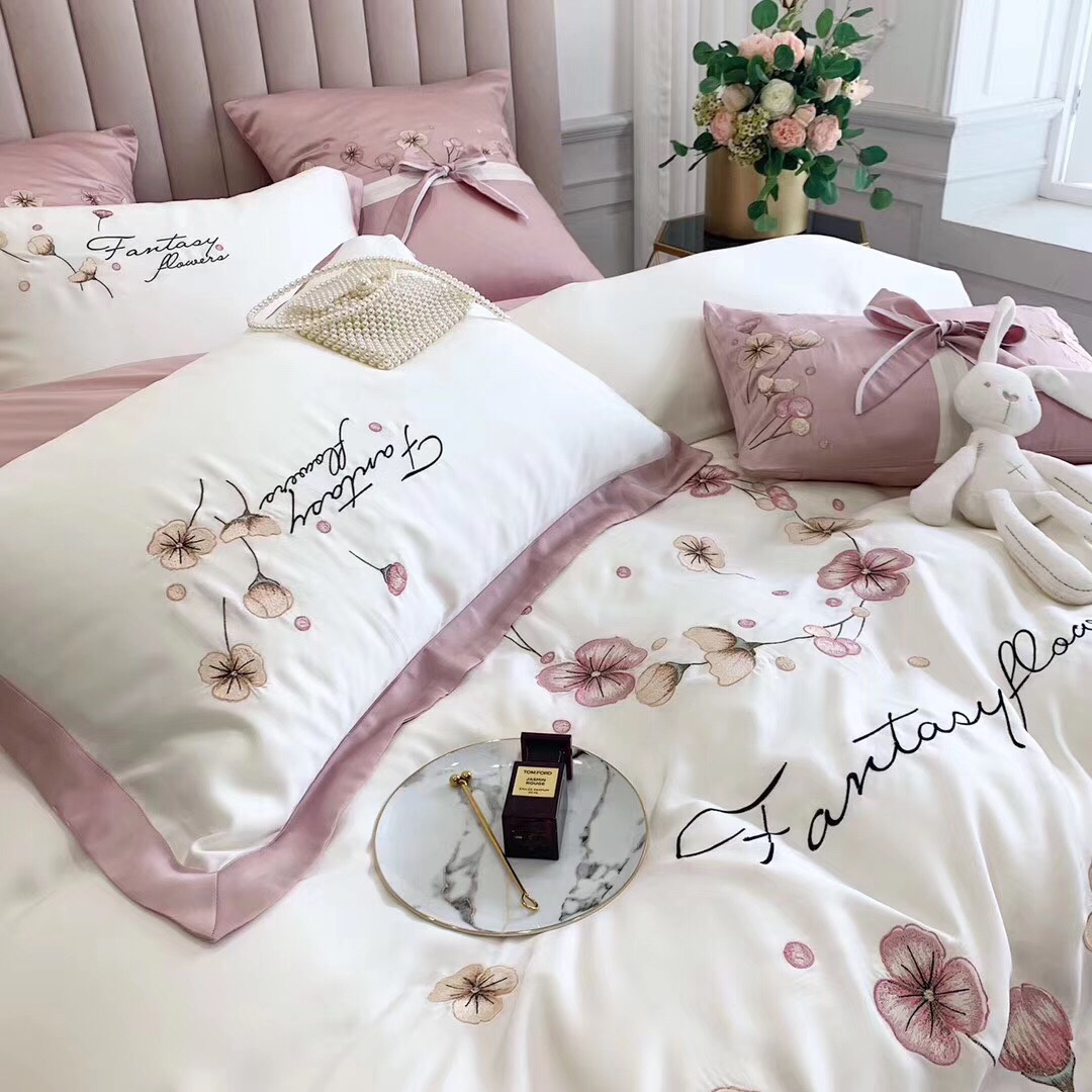 Bộ Chăn Ga Gối Lụa Tencel 60s Fantasy Flowers Cao Cấp