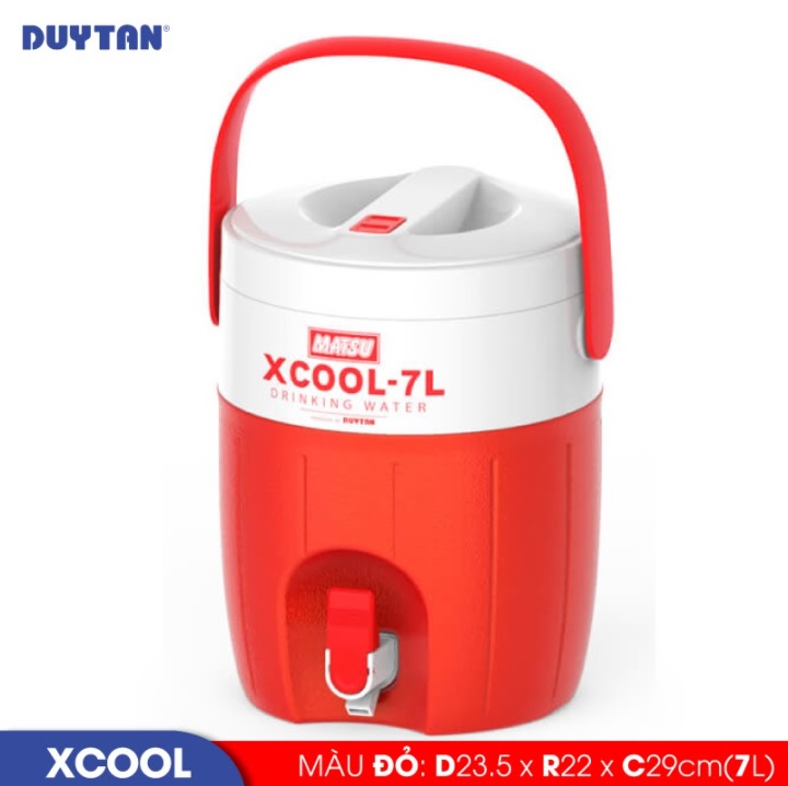 Bình đá giữ nhiệt nhựa Duy Tân Xcool 7 lít (23.5 x 22 x 29 cm) - 05257 - Hàng chính hãng