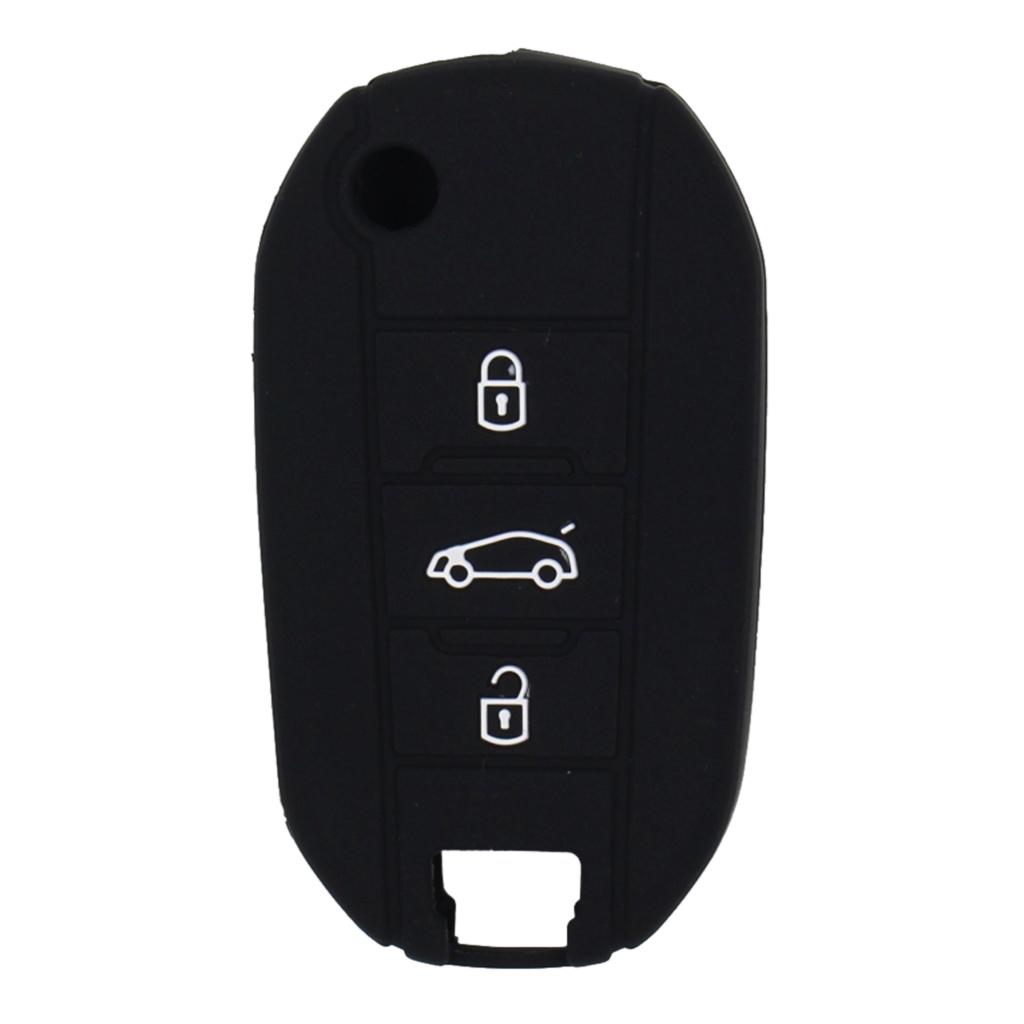 2x Silicone Cover Fit for Folding Remote Key Fob Case Shell Black