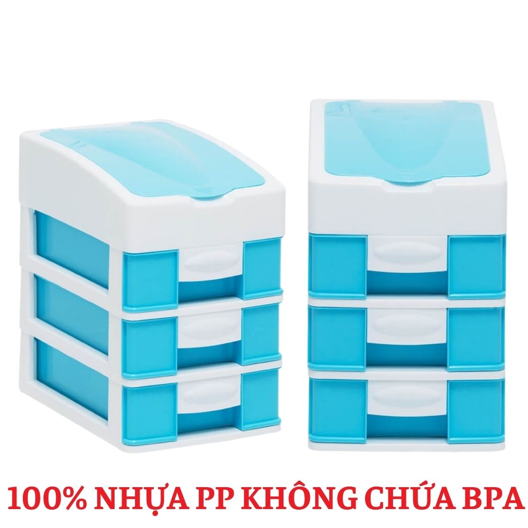 Tủ nhựa đa năng fashion 4 ngăn đựng đồ để bàn tiết kiệm không gian 100% nhựa PP Đại Đồng Tiến an toàn sức khỏe