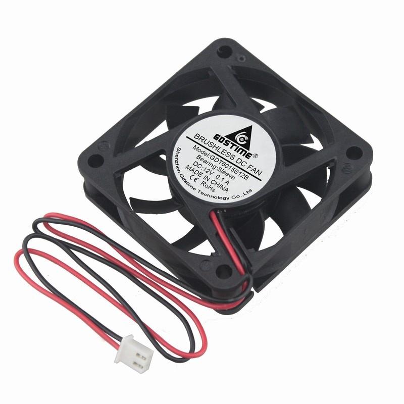Gdstime 1 Pcs 12V 6cm 60x60x15mm Computer Case Brushless DC Cooling Fan 60mm x 15mm Small Cooler Radiator 6015 0.1A