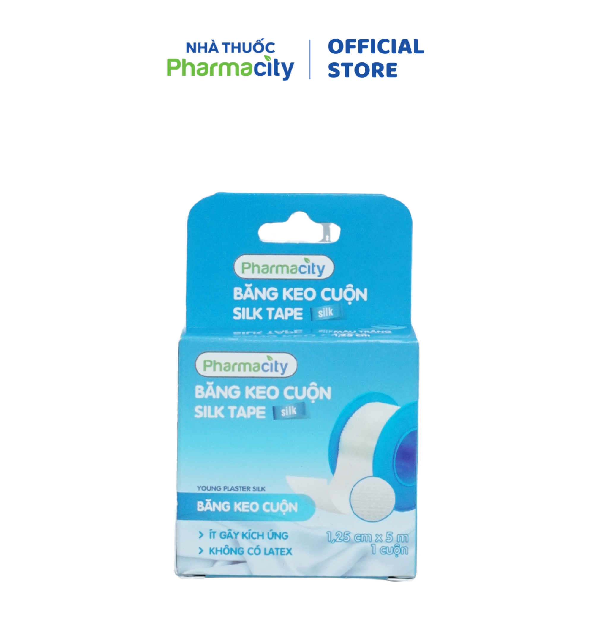 Băng keo y tế Pharmacity Silk Tape (Hộp 1 cuộn)