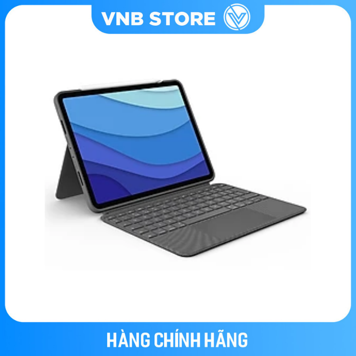 Bao da kèm bàn phím Logitech Combo Touch iPad Pro 11 inch gen 1, 2, 3 (2021) - Backlit keys có thể tháo rời, Trackpad siêu nhạy - Hàng chính hãng