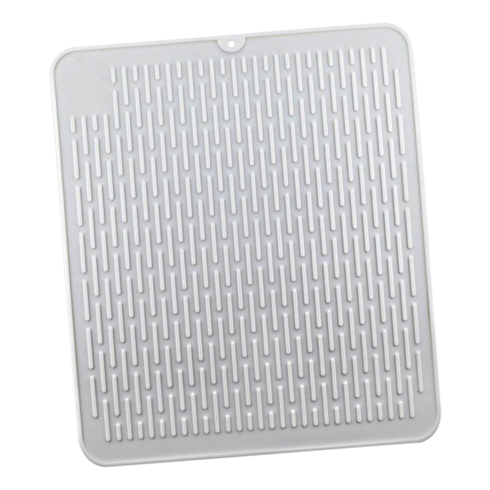 Silicone Fast Sink Drying Mat Heat Resistant 45x40cm Dish Draining Mat